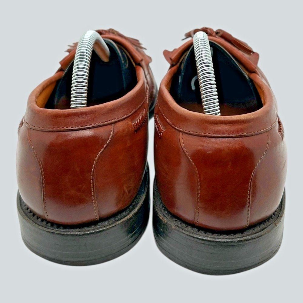Allen Edmonds Cody Tassel Loafer M9.5 D Leather Kiltie Woven Slip On 1849 Chilli - Picture 4 of 9